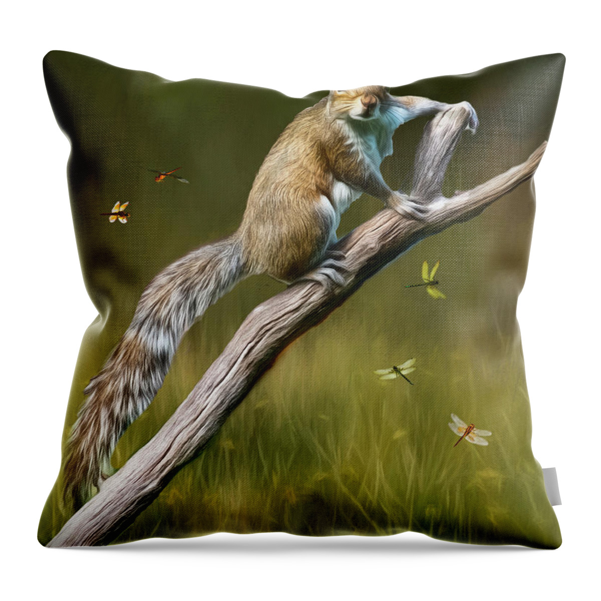 Wilklife Throw Pillow featuring the photograph Whats Up by Cathy Kovarik