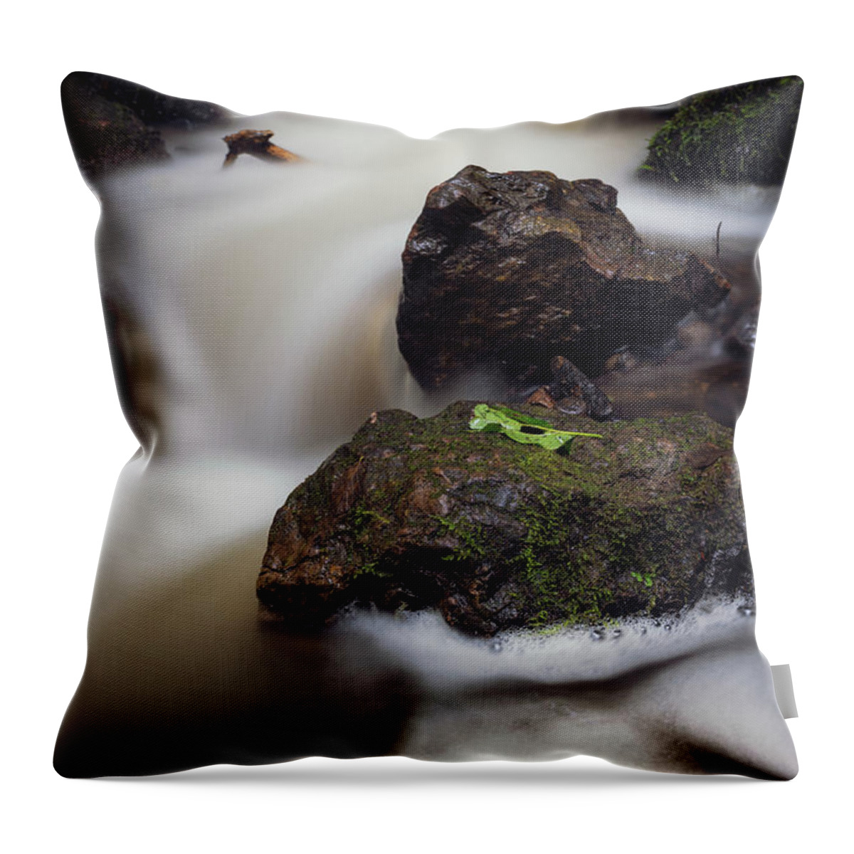 Cardiff Throw Pillow featuring the photograph When in foam by Gavin Lewis