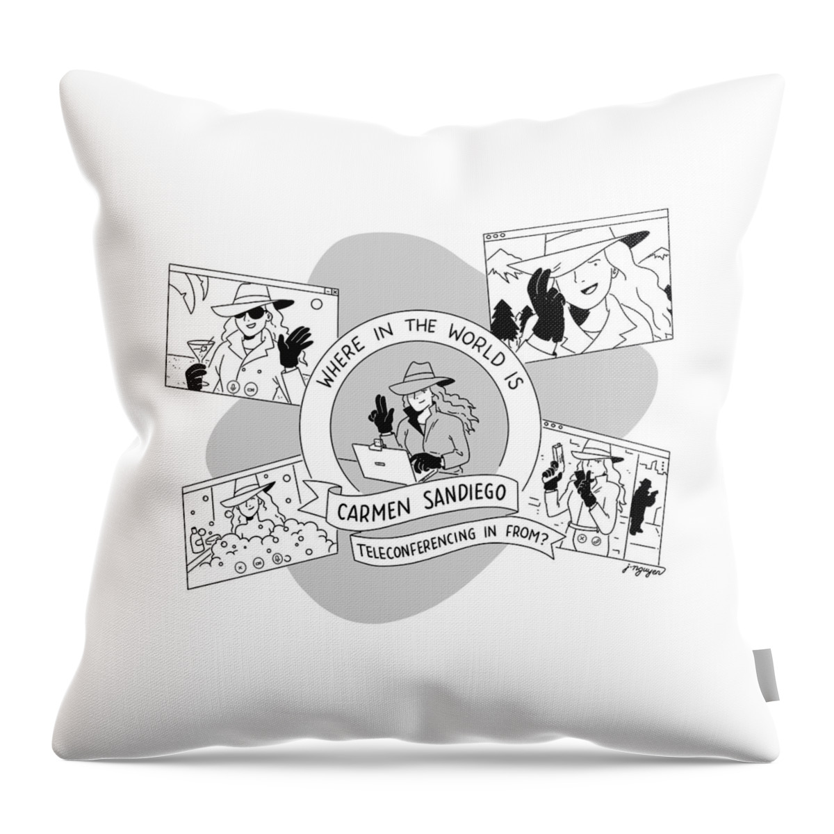 Where In The World Throw Pillow