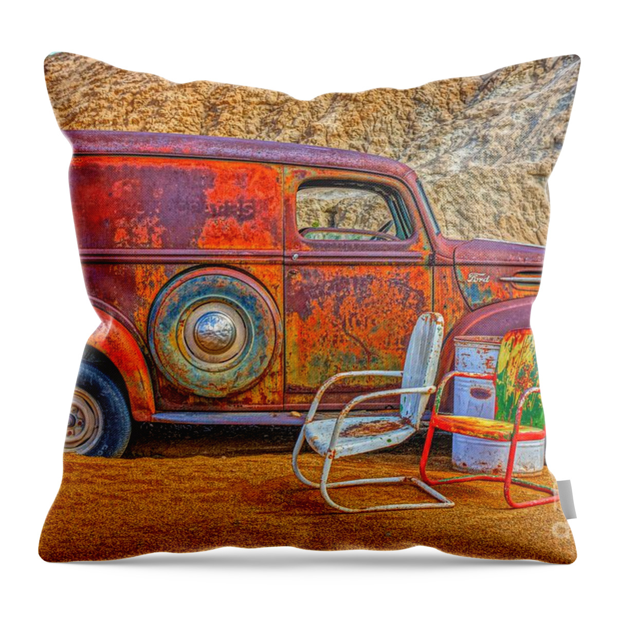  Throw Pillow featuring the photograph Where We Stop Along The Way by Rodney Lee Williams