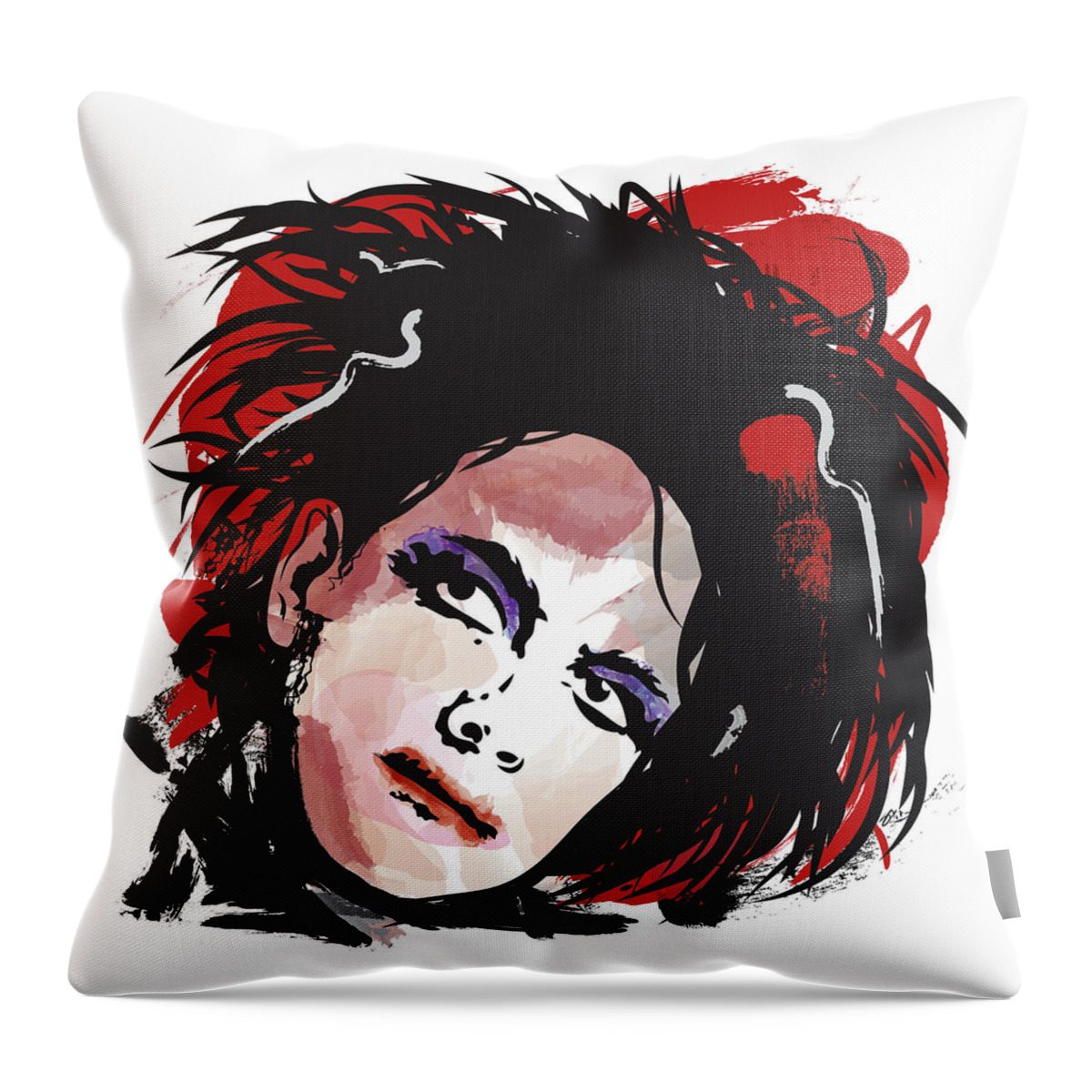 The Cure Throw Pillow featuring the digital art Why can't I be you? by Steve Follman