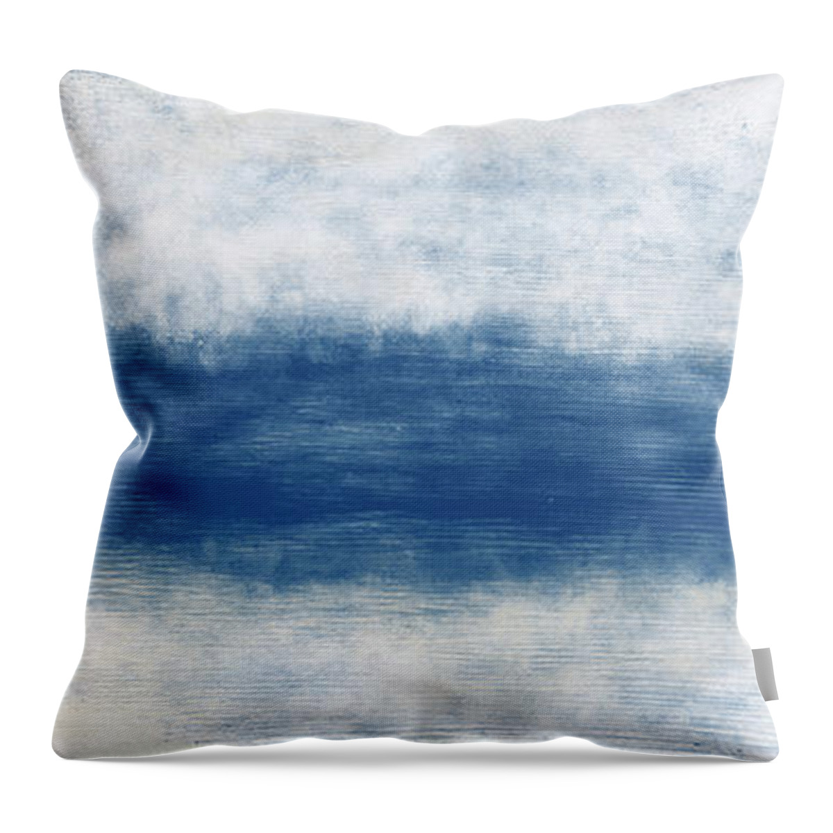 Beach Throw Pillow featuring the mixed media Wide Open Ocean- Art by Linda Woods by Linda Woods