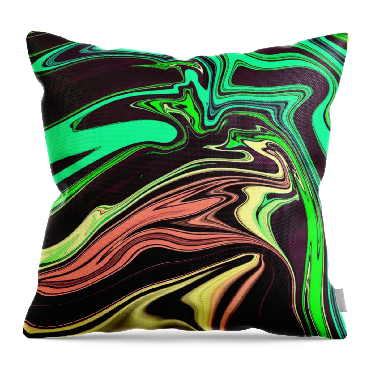  Throw Pillow featuring the digital art Wild Woman by Michelle Hoffmann