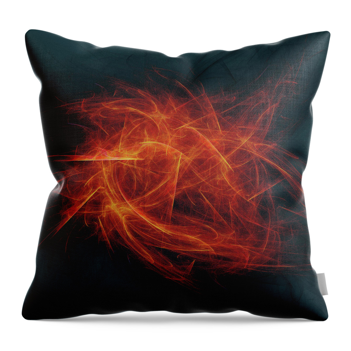 Rick Drent Throw Pillow featuring the digital art Wildfire by Rick Drent