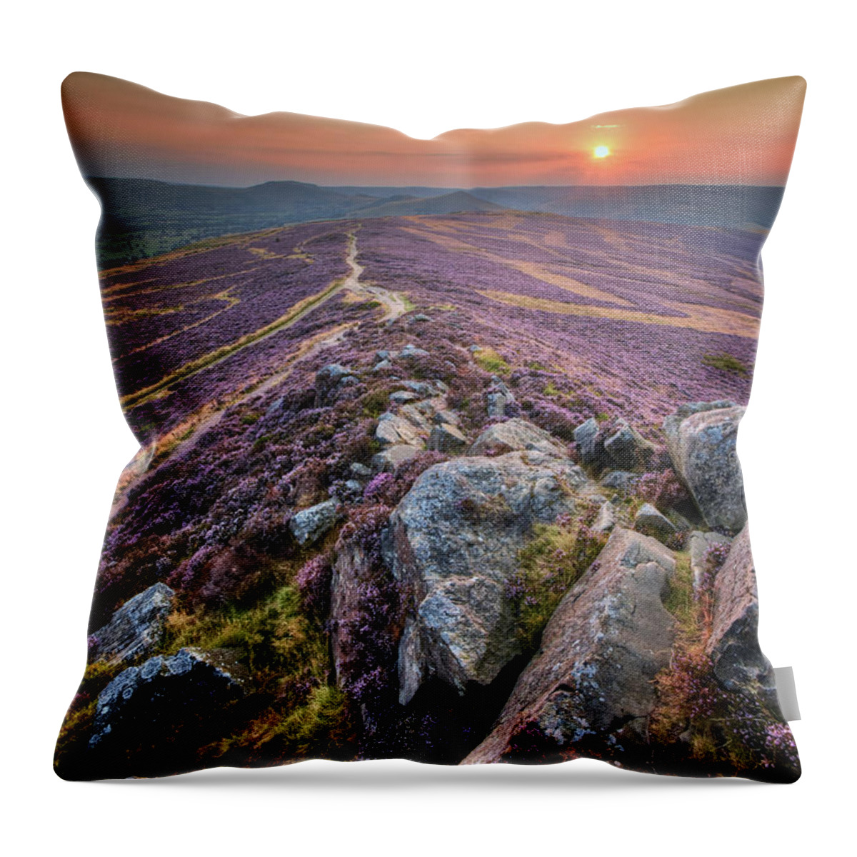 Flower Throw Pillow featuring the photograph Win Hill 1.0 by Yhun Suarez
