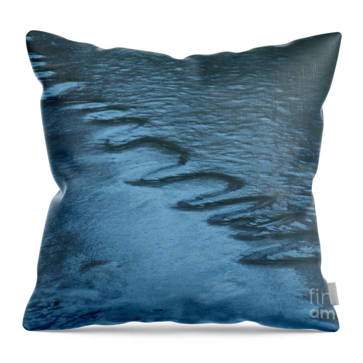  Throw Pillow featuring the photograph Winter Chatham Pond by Mary Kobet