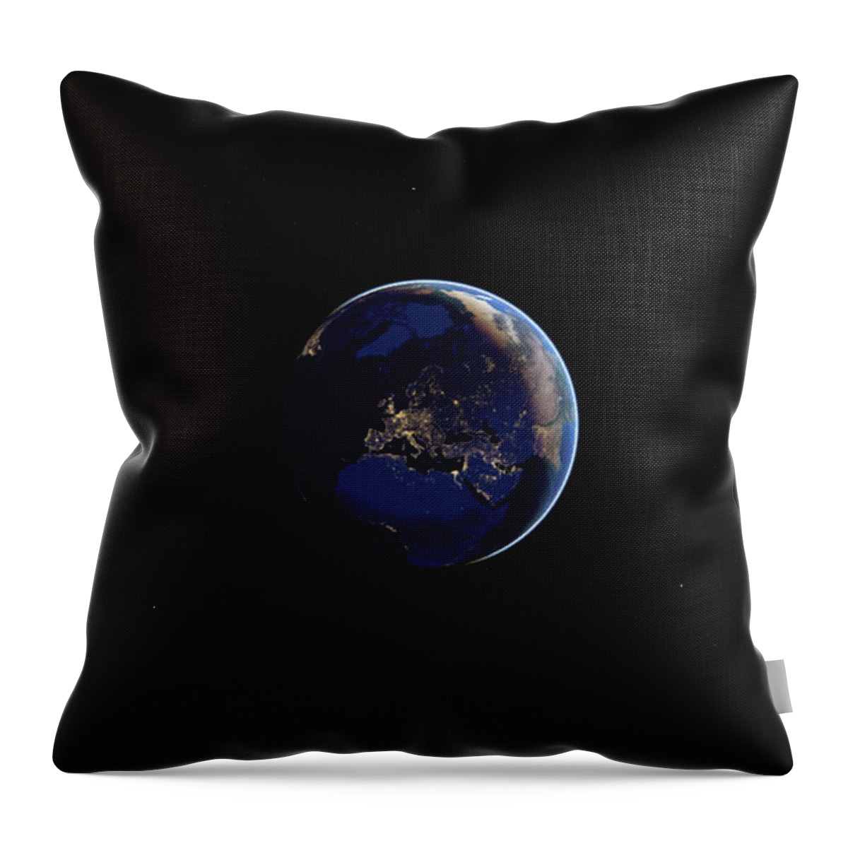 3d Throw Pillow featuring the digital art Winter on Earth by Karine GADRE