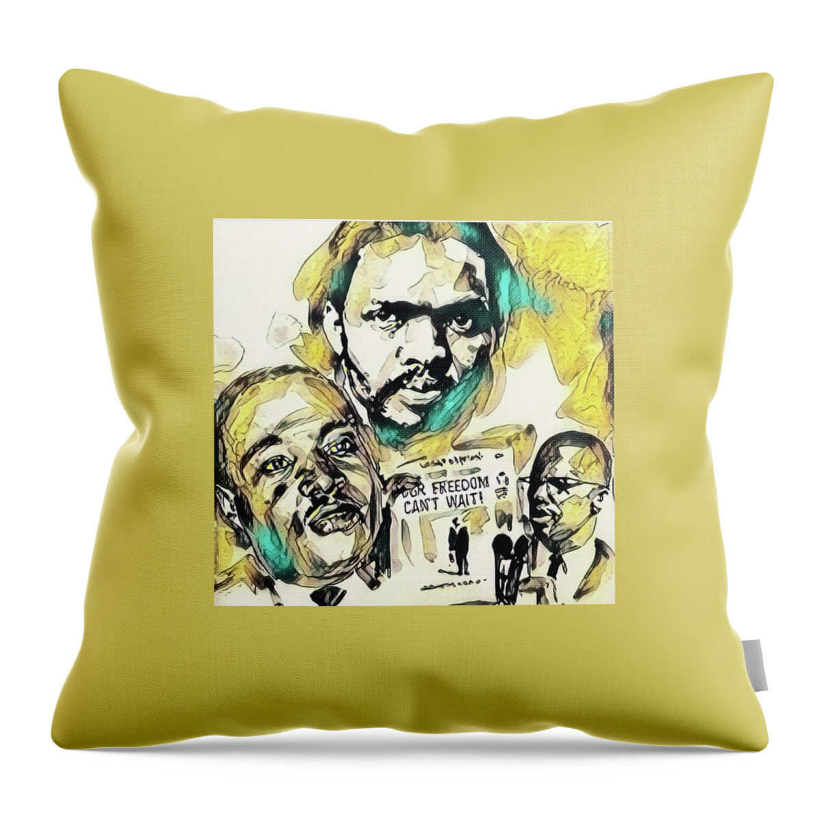  Throw Pillow featuring the painting Wisdom is Principle by Try Cheatham