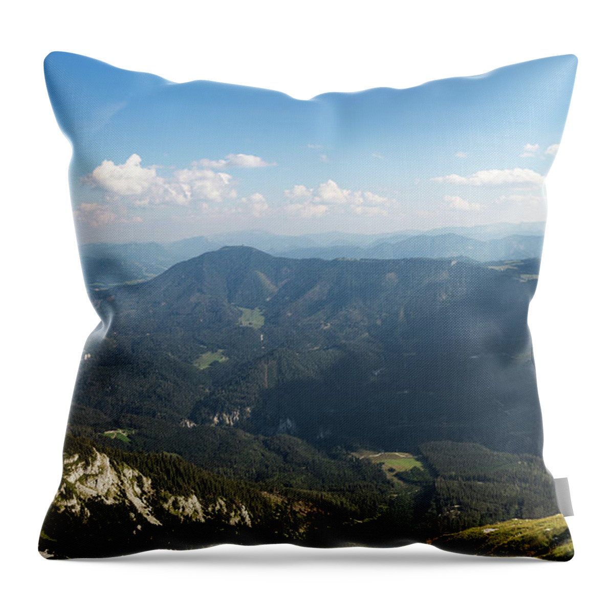  Throw Pillow featuring the photograph Wonderful view of Otscher valley by Vaclav Sonnek