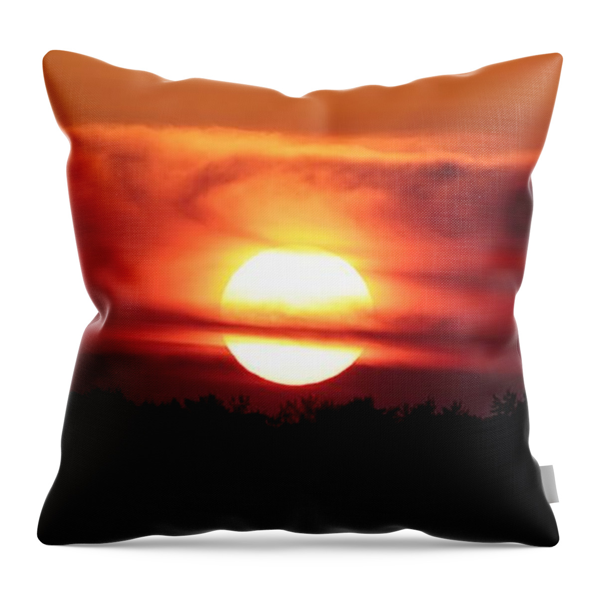 Setting Sun Throw Pillow featuring the photograph Wonderous Sunset by Mary Walchuck