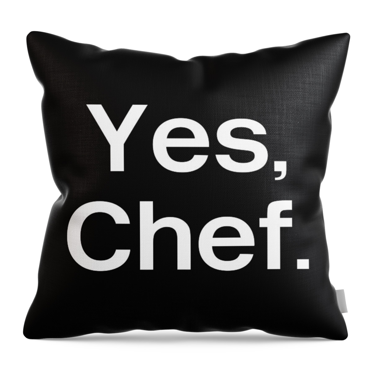 Yes Chef Throw Pillow featuring the mixed media Yes Chef- Art by Linda Woods by Linda Woods