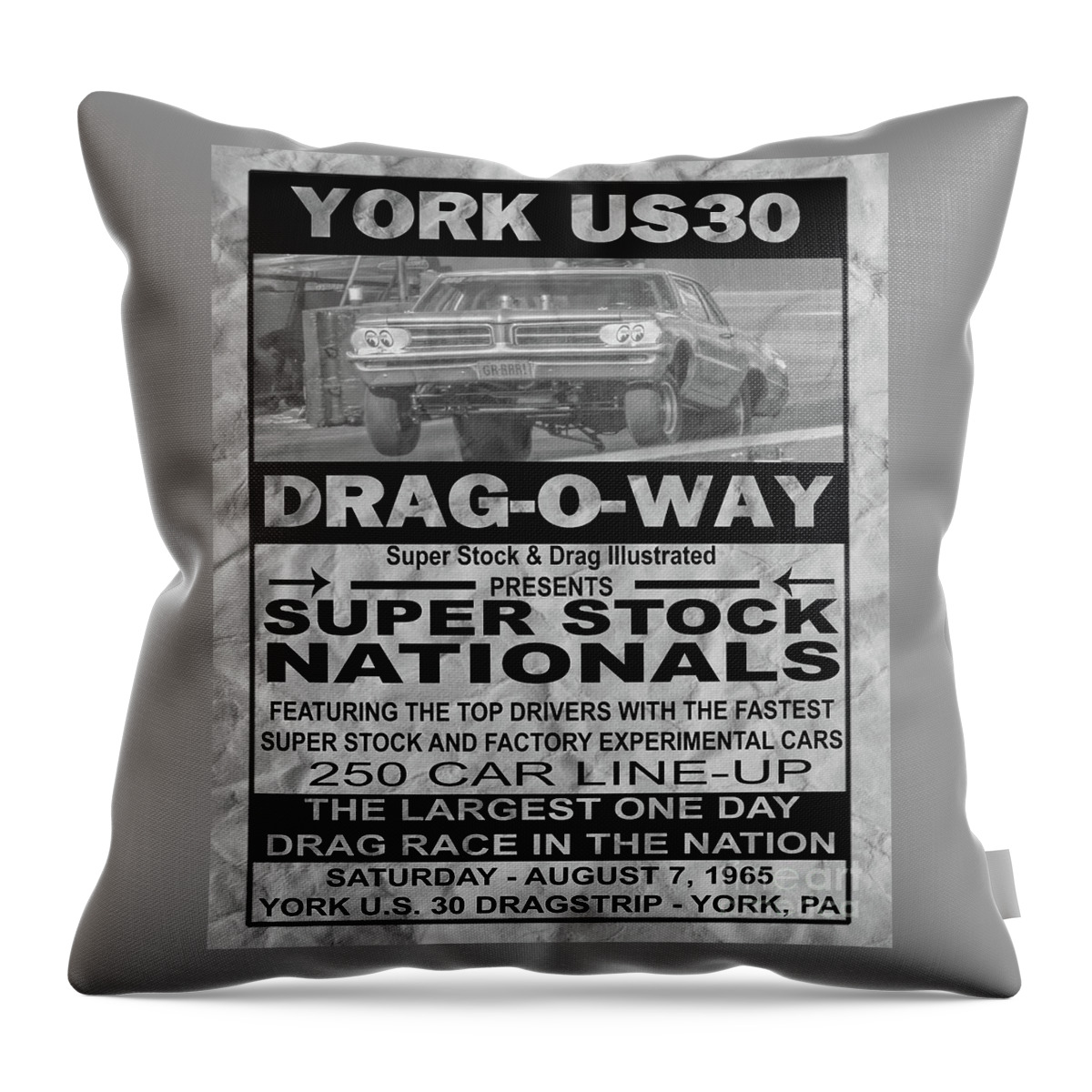 York Throw Pillow featuring the photograph York US30 Poncho Poster by Darrell Foster