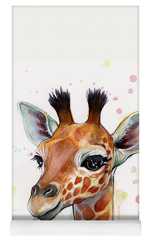 Baby Giraffe Watercolor Women's T-Shirt by Olga Shvartsur - Pixels