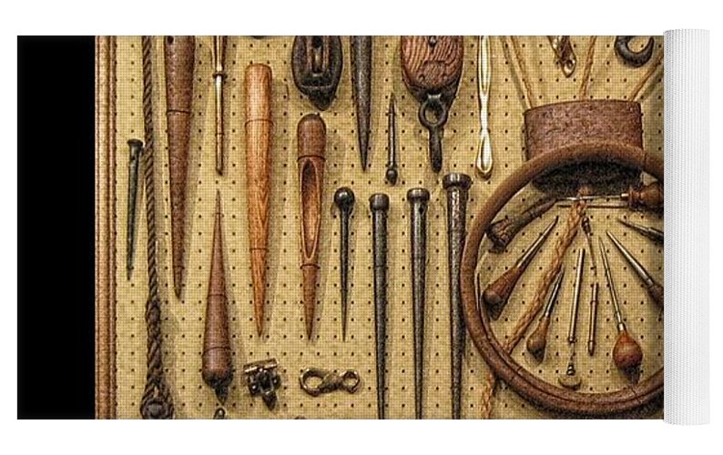 Antique Ropemaker, Sailmaker and Rigger Tools Yoga Mat by Joe Duket - Pixels