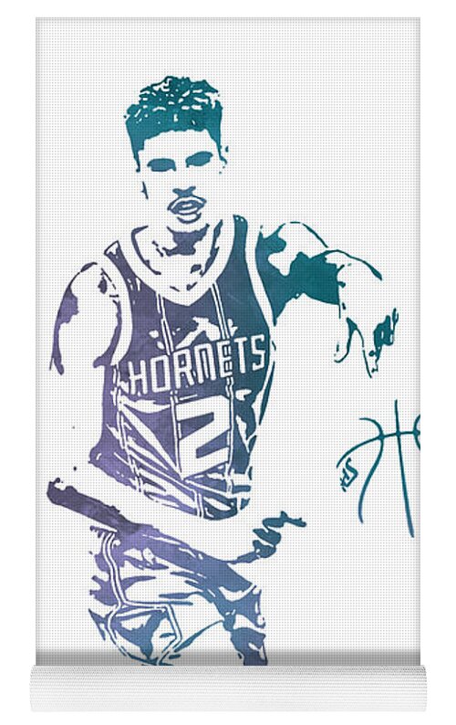 Hand painted LaMelo Ball jersey. This was done with acrylic paints directly  onto a Charlotte Hornets jersey. @melo @hornets #Art #SportsArt…