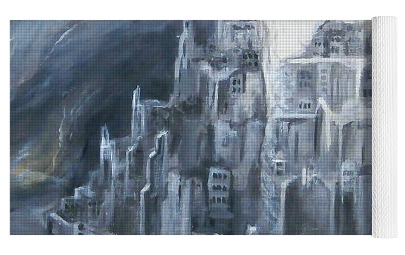 Minas Tirith, The White City of Gondor - The Lord of the Rings Art Yoga Mat  by Aneta Soukalova - Pixels