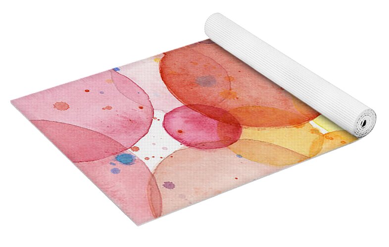 Abstract Watercolor Rainbow Circles Yoga Mat For Sale By Olga Shvartsur