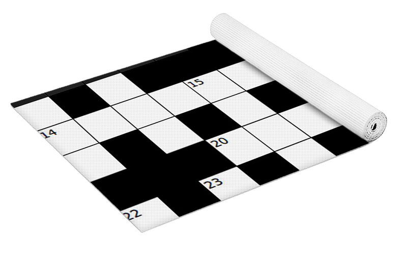 Crossword Empty Boxes Pattern Yoga Mat