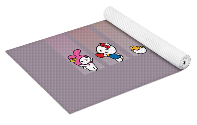 Hello Kitty and Friends Sanrio Rainbow Yoga Mat by Kei Caragh - Pixels