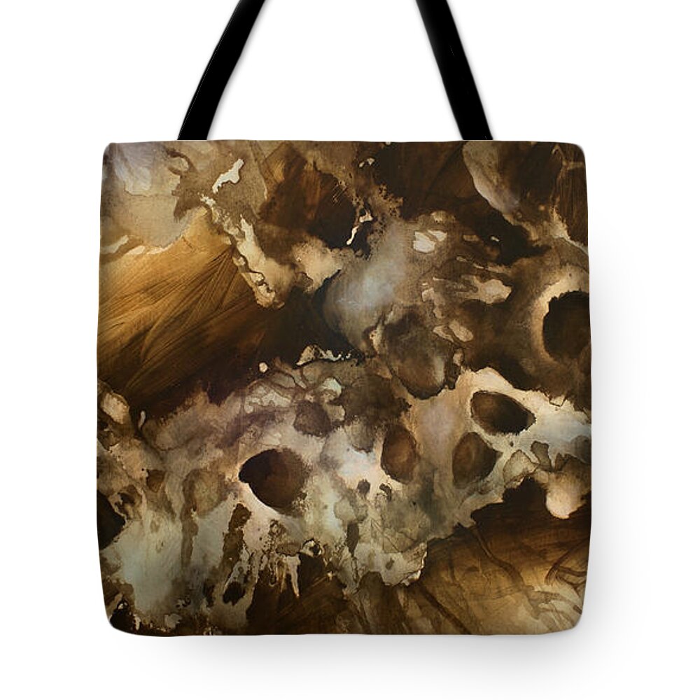 Abstract Tote Bag featuring the painting ' Visions' by Michael Lang