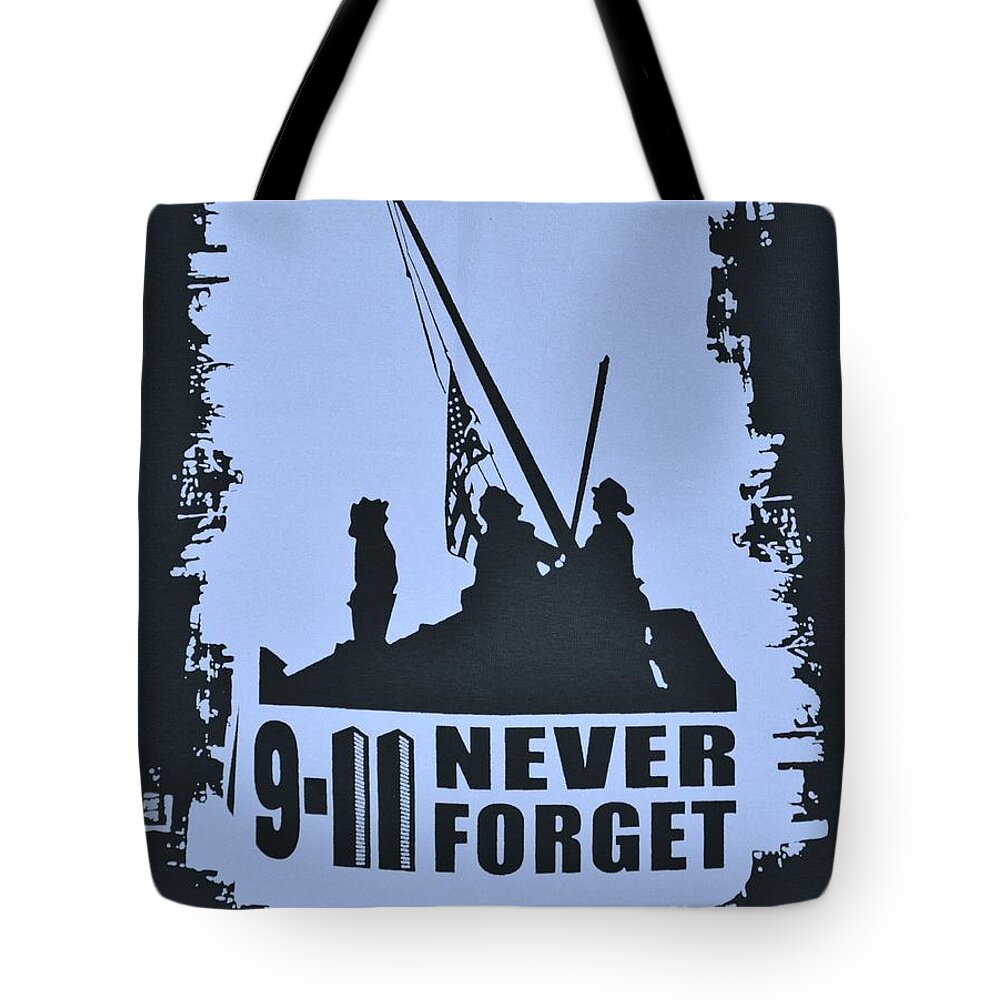  911 Tote Bag featuring the photograph 911 Poster In Black And White by Bob Sample