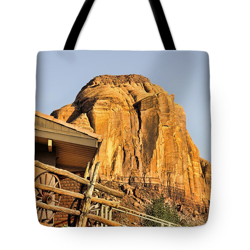 America Tote Bag featuring the photograph Monument Valley Holiday by Brenda Kean