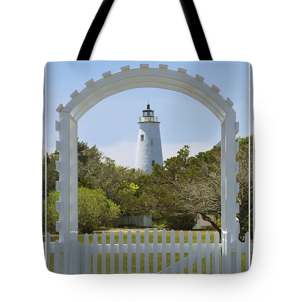 North Carolina Tote Bag featuring the photograph Ocracoke Island Lighthouse by Mike McGlothlen