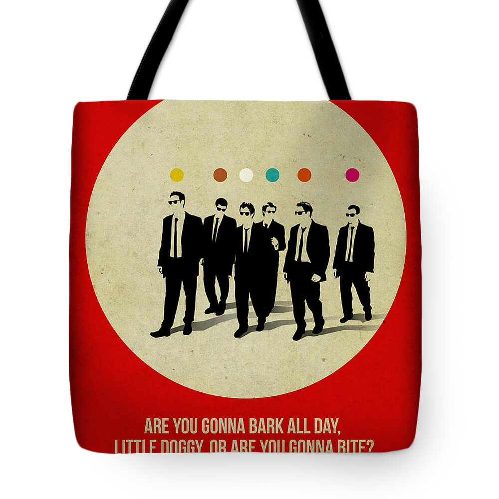  Tote Bag featuring the painting Reservoir Dogs Poster by Naxart Studio