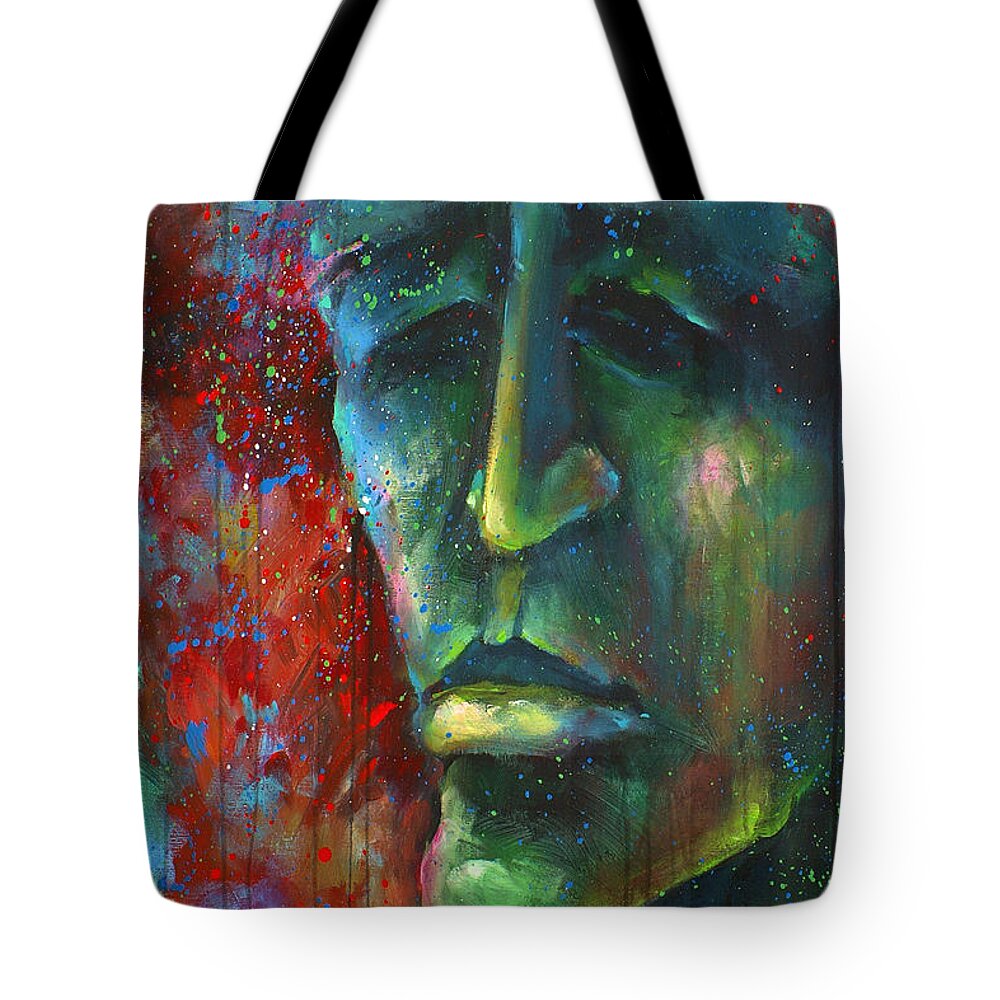 Urban Tote Bag featuring the painting ' Searching for EVE' by Michael Lang