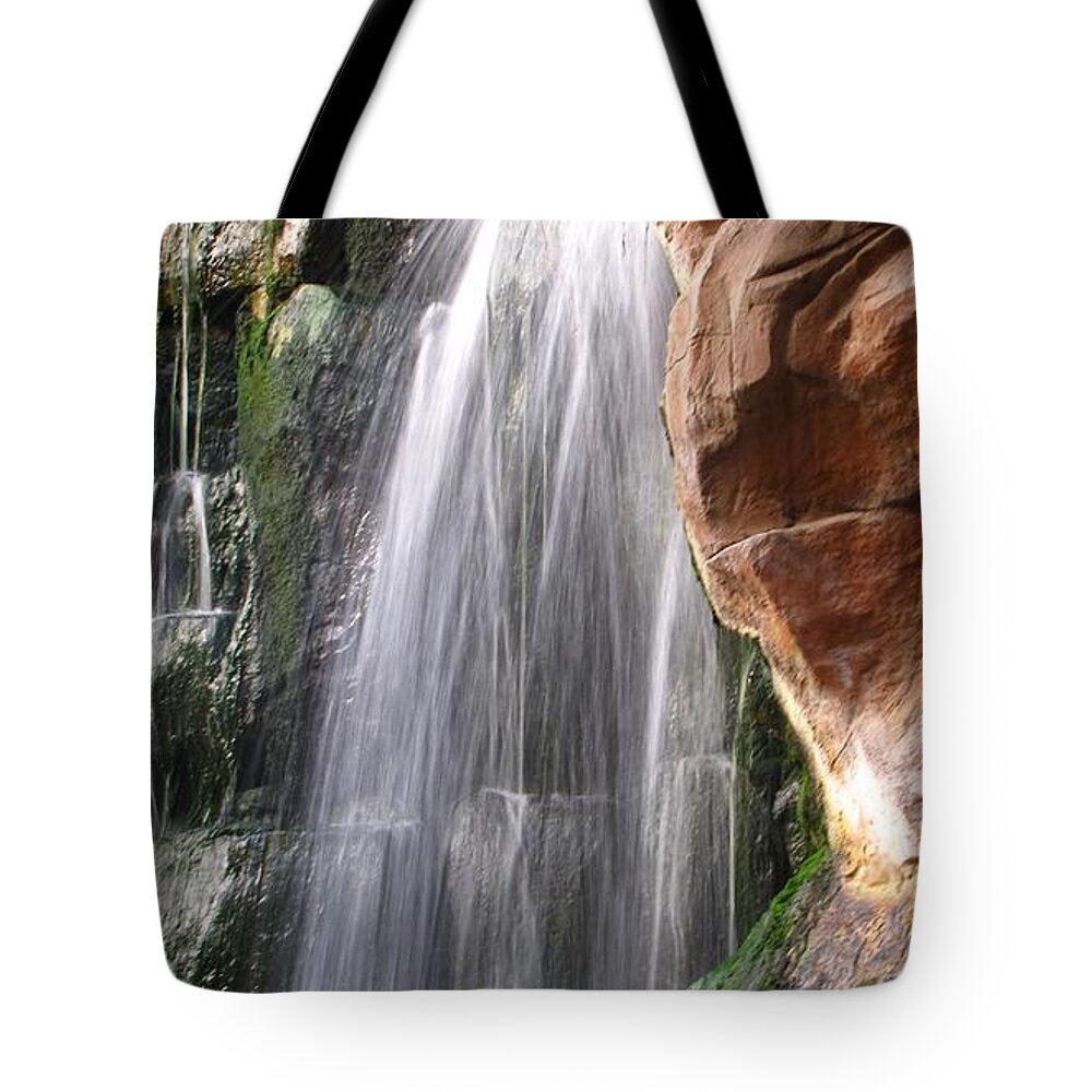 Waterfall Tote Bag featuring the photograph Veil of Water by Jennifer Wheatley Wolf