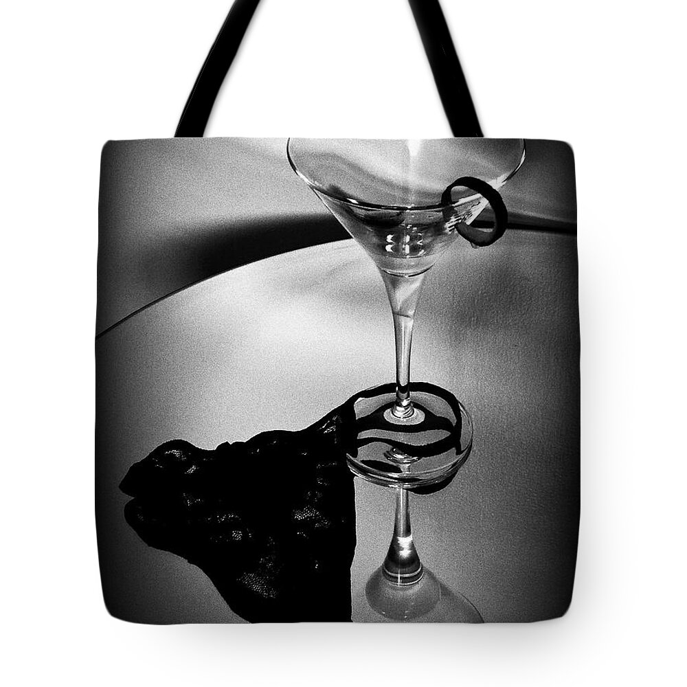  Tote Bag featuring the photograph Martini Glass Charm by Linda Bianic
