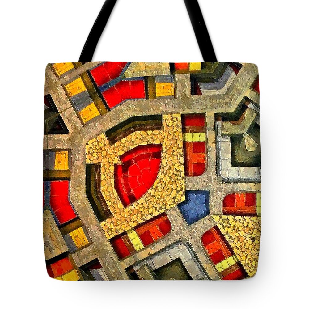 Abstract Airplane Art Tote Bag featuring the painting 0540 by I J T Son Of Jesus