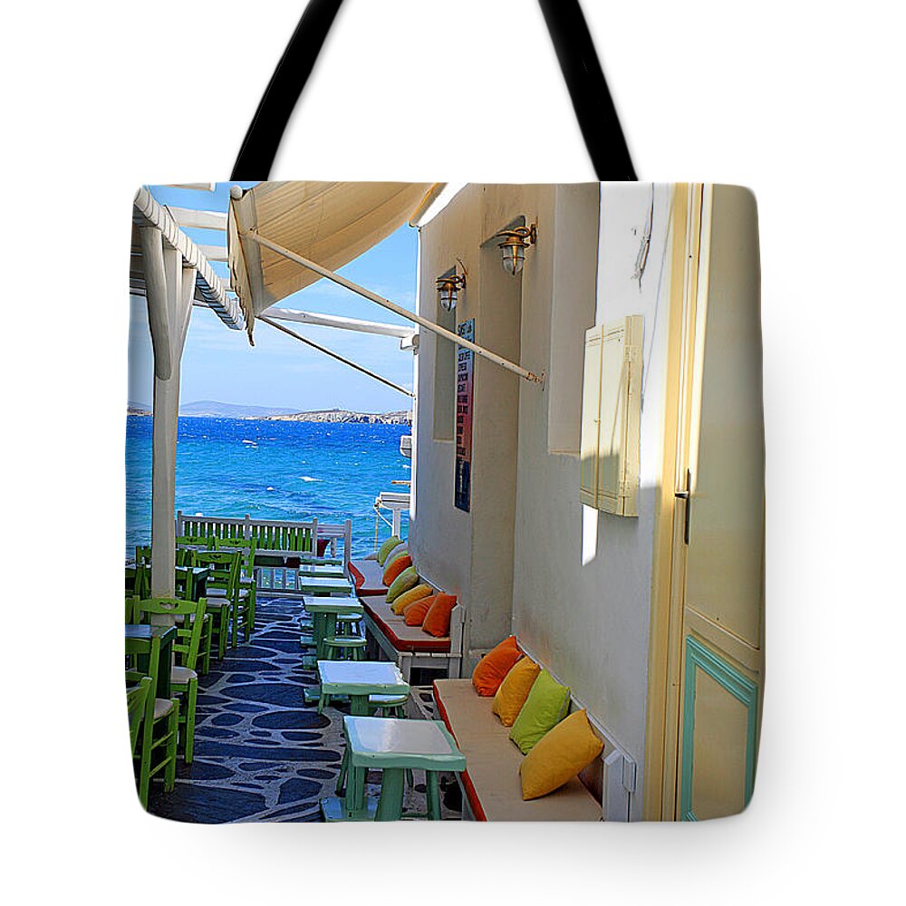 Mykonos Tote Bag featuring the photograph 0560 Mykonos Greece by Steve Sturgill
