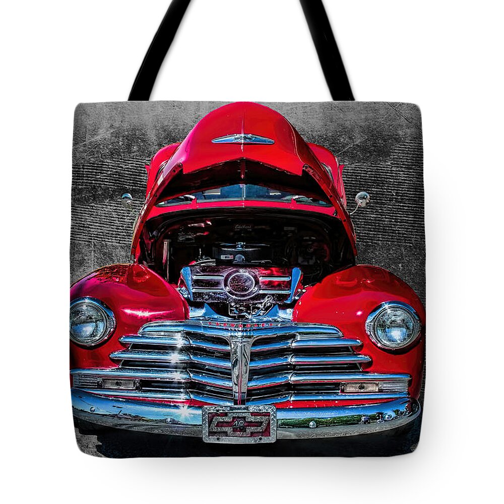 1948 Tote Bag featuring the photograph 1948 Chevy 2100 FK Fleetmaster #2 by Lesa Fine
