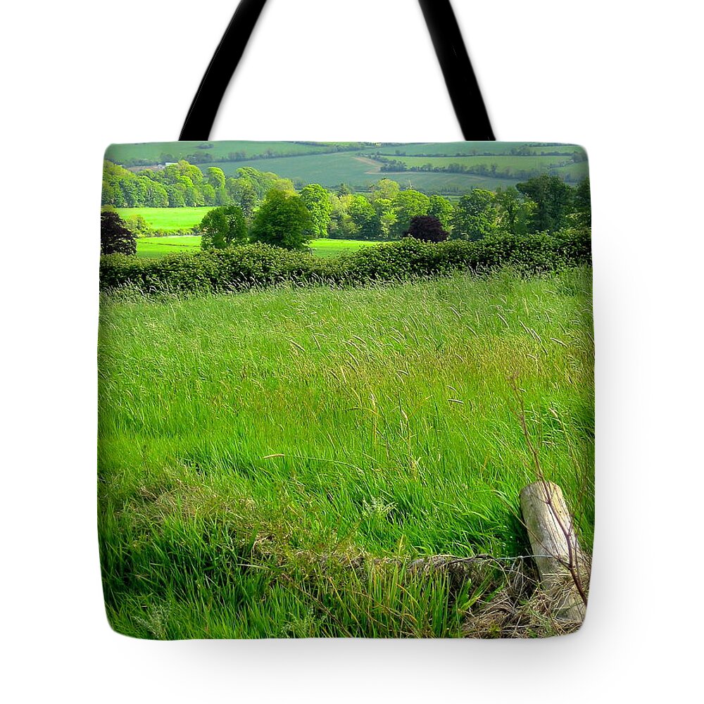 Ireland Landscape Tote Bag featuring the photograph 40 Shades of Green by Suzanne Oesterling