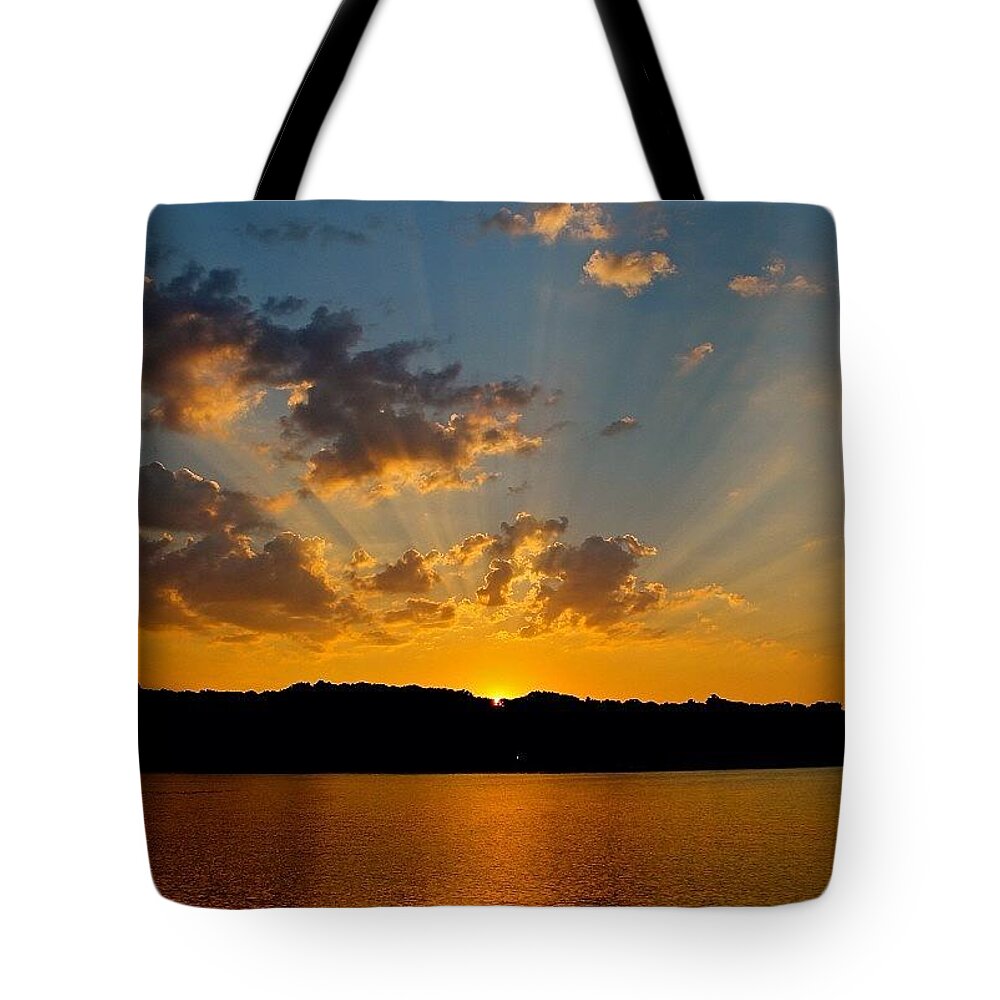  Tote Bag featuring the photograph A Bay Sunset #1 by Justin Connor