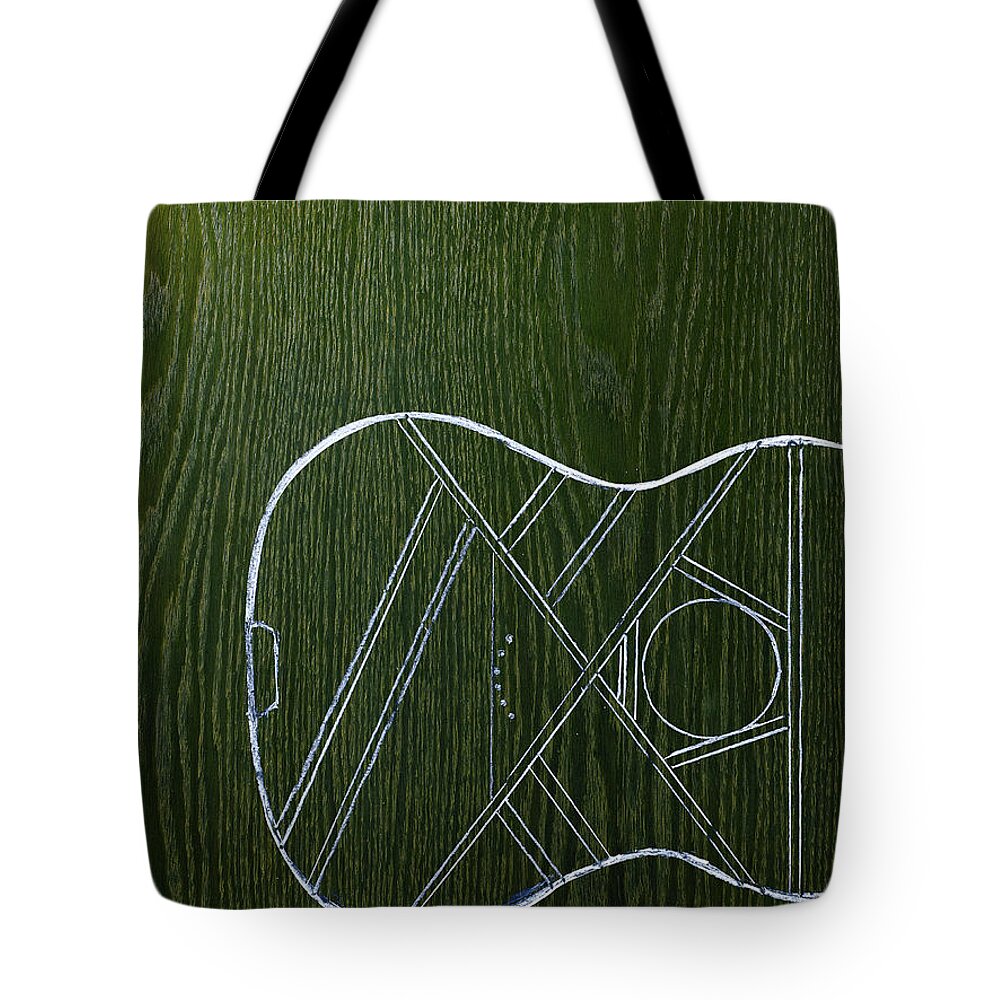 Material Tote Bag featuring the photograph A Line Drawing Image On A Natural Wood #1 by Mint Images - David Arky