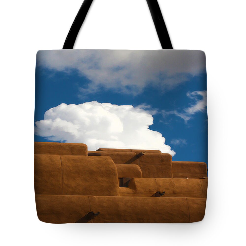 Clouds Tote Bag featuring the photograph Above Santa Fe #1 by Terry Fiala