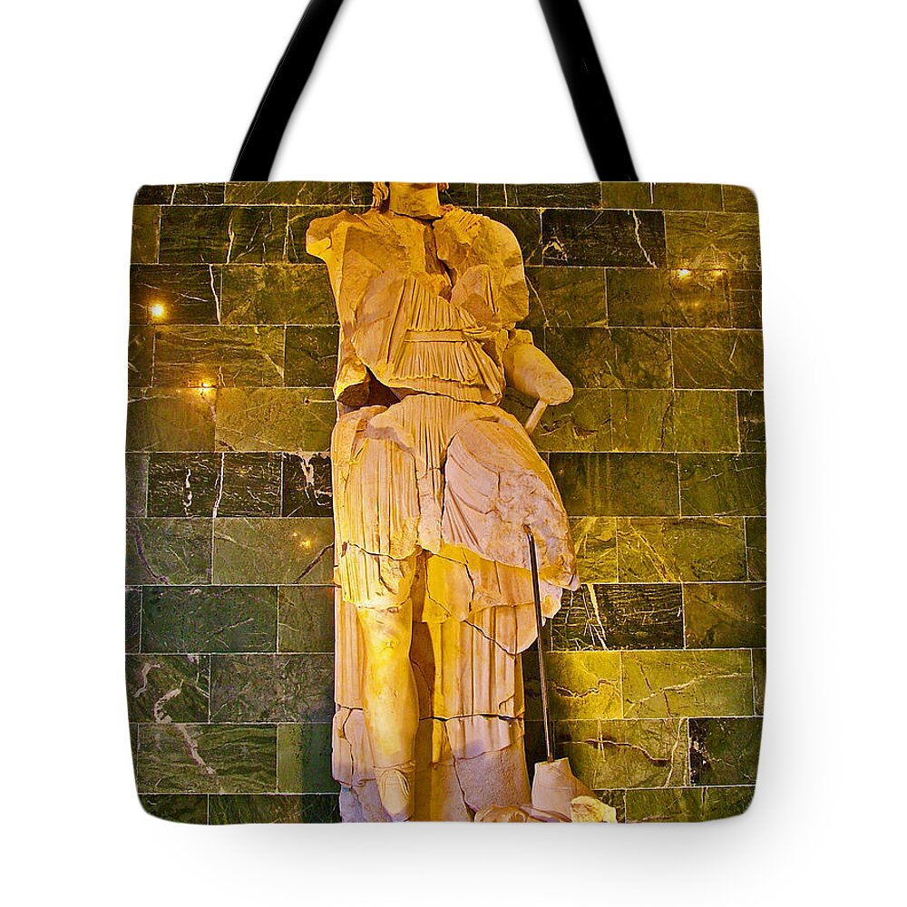 Alexander The Great In Antalya Archeological Museum Tote Bag featuring the photograph Alexander the Great in Antalya Archeological Museum-Turkey #1 by Ruth Hager