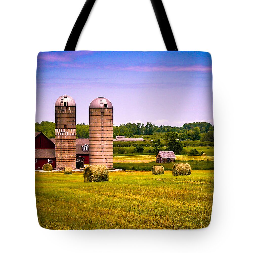 Farming Tote Bag featuring the photograph All in a Day's Work by Terry Ann Morris