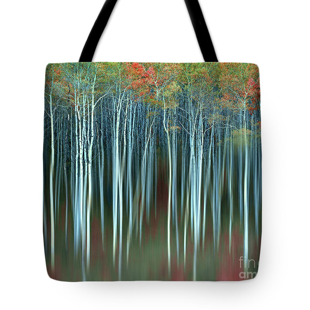 Abstract Tote Bag featuring the photograph Army of Trees #1 by Edmund Nagele FRPS