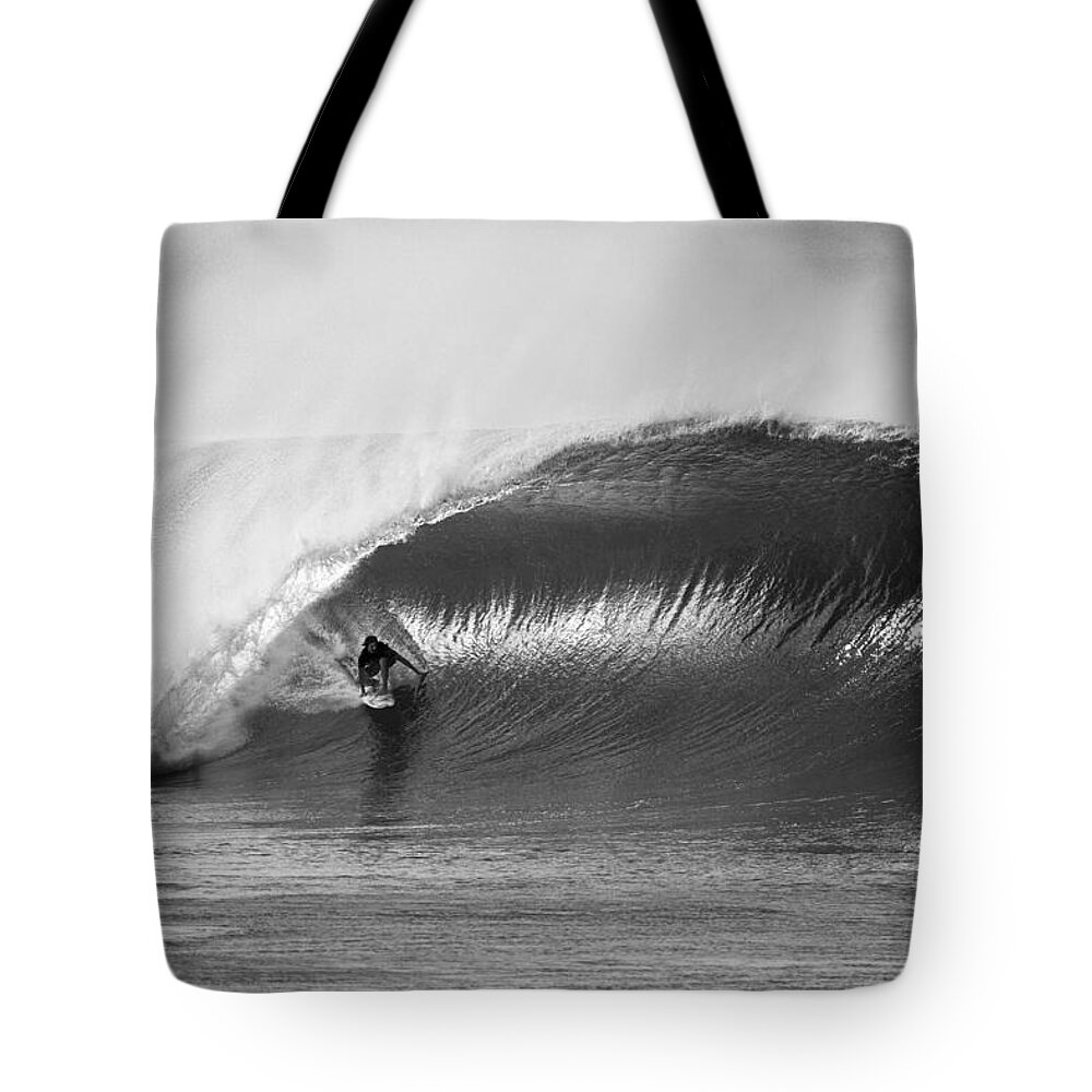 Surf Tote Bag featuring the photograph As good as it gets - bw by Sean Davey