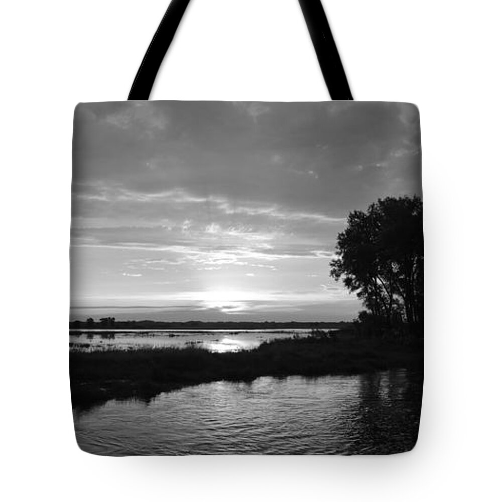 Marsh Tote Bag featuring the photograph At The Flood Gates #1 by Bonfire Photography