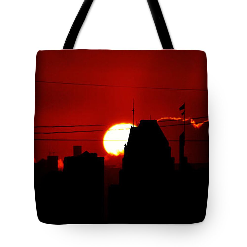 Baltimore Tote Bag featuring the photograph Baltimore Skyline Silhouette #1 by Billy Beck