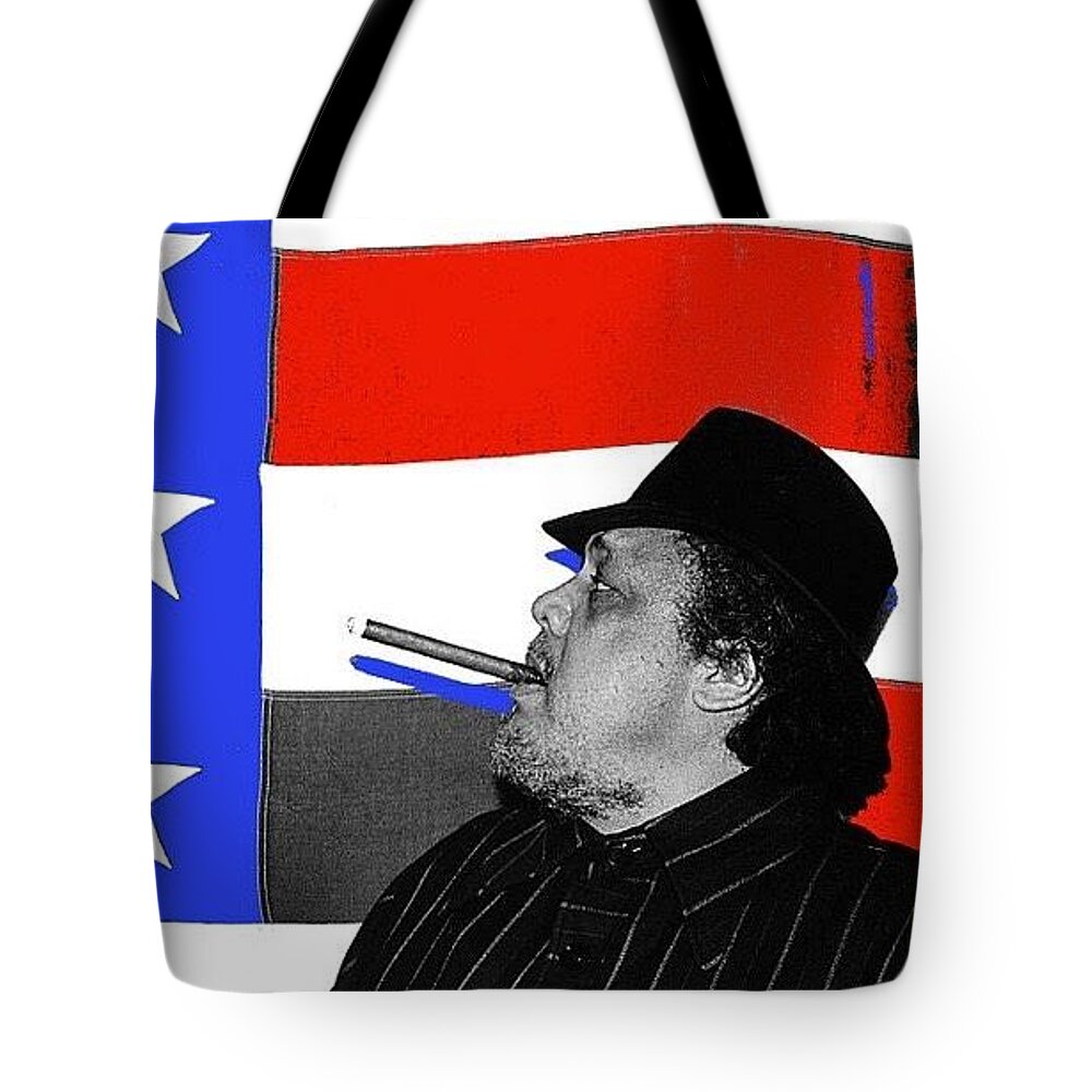 Bassist Charles Mingus No Known Location Or Date Tote Bag featuring the photograph Bassist Charles Mingus No Known Location Or Date-2009 #3 by David Lee Guss
