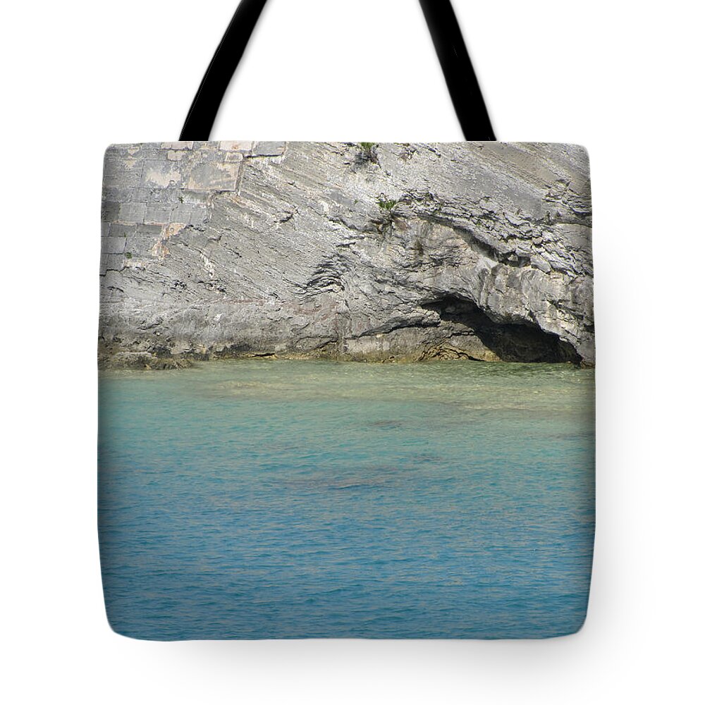 Landscape Tote Bag featuring the photograph Bermuda Cave by Natalie Rotman Cote