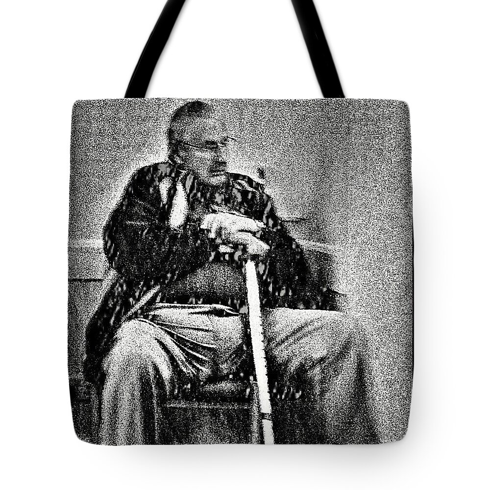 Monochromatic Tote Bag featuring the photograph The Old Man by Jason Roust