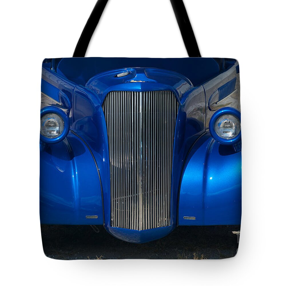 Car Tote Bag featuring the photograph Blue Street Rod #1 by Mark Dodd