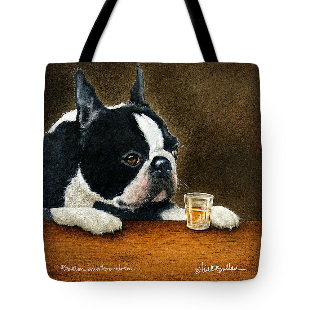 Will Bullas Tote Bag featuring the painting Boston and bourbon... #3 by Will Bullas
