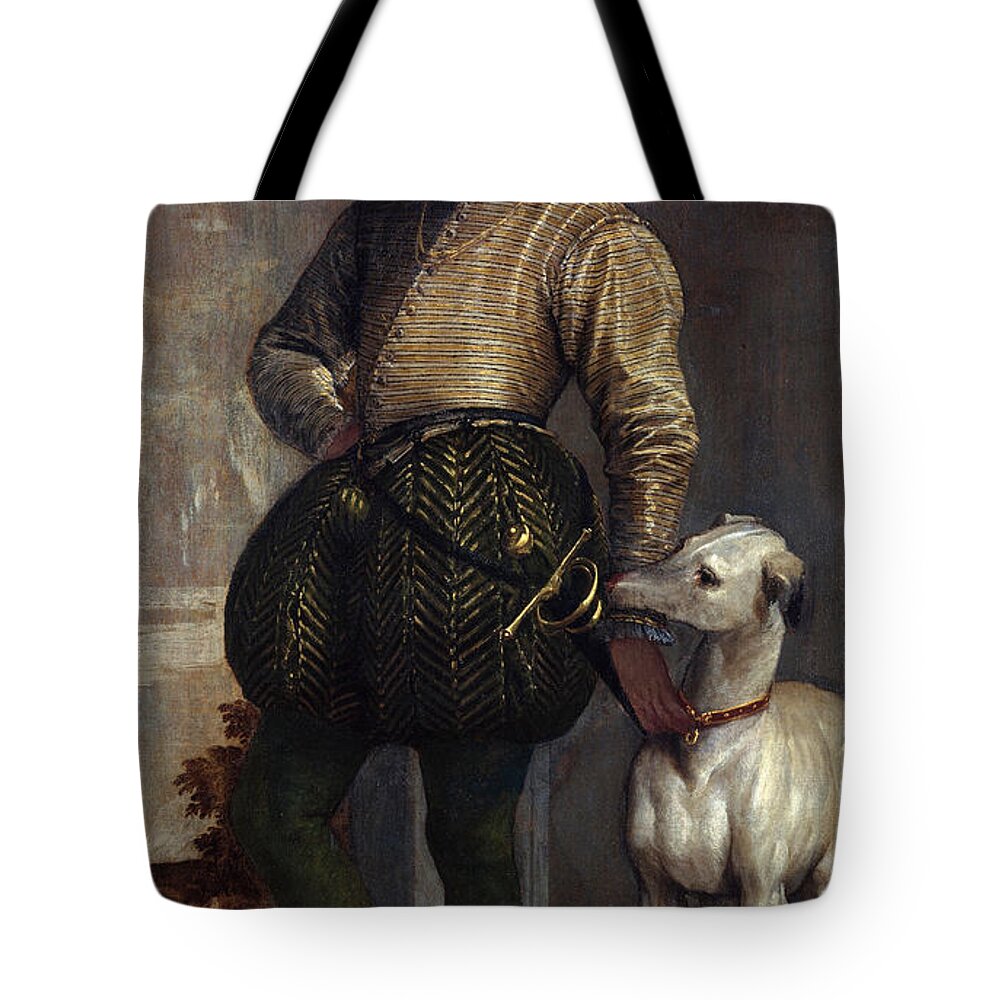 Paolo Veronese Tote Bag featuring the painting Boy with a Greyhound by Paolo Veronese